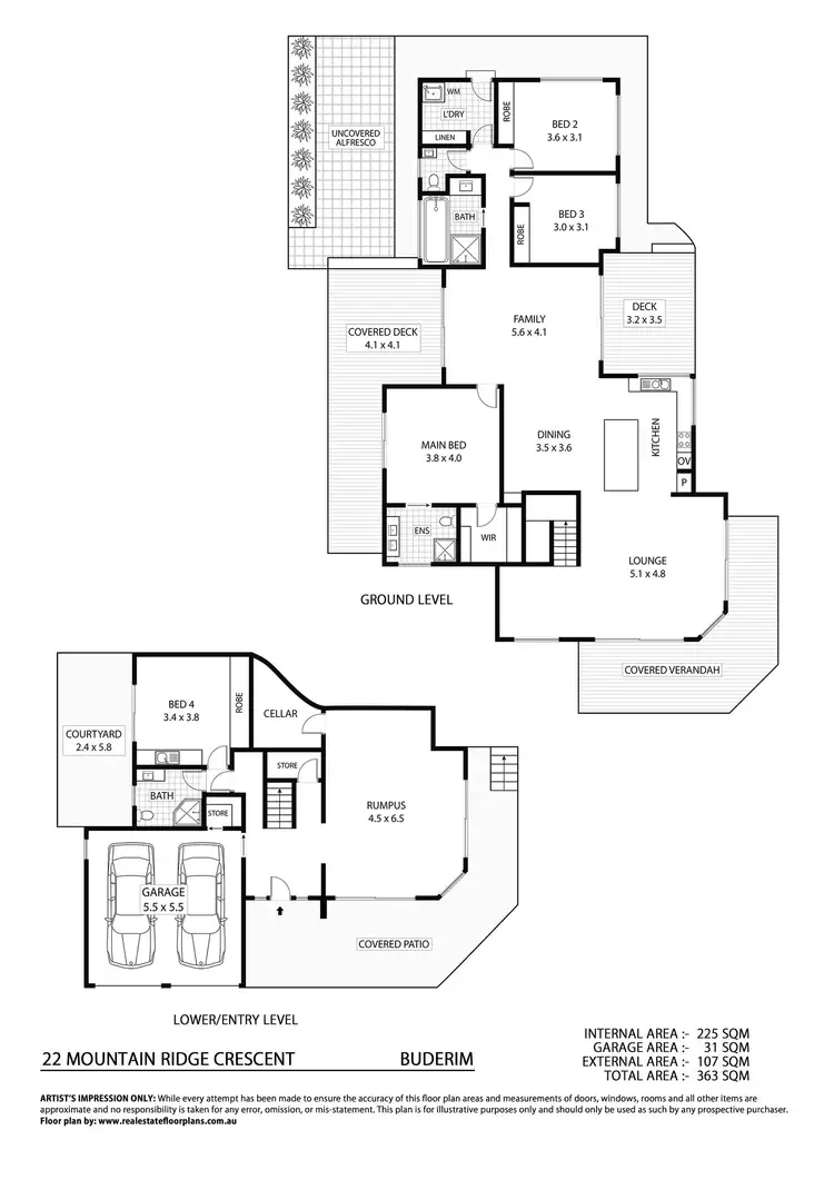 Floorplan of Homely house listing, 22 Mountain Ridge Crescent, Buderim QLD 4556