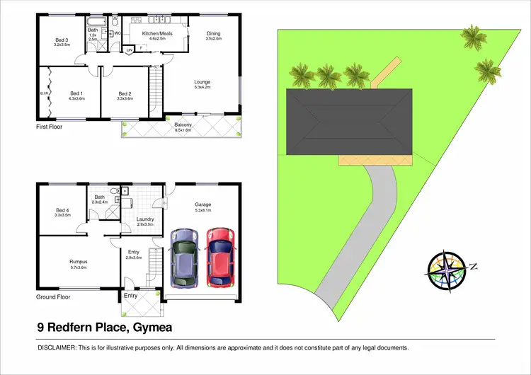 Floorplan of Homely house listing, 9 Redfern Place, Gymea NSW 2227