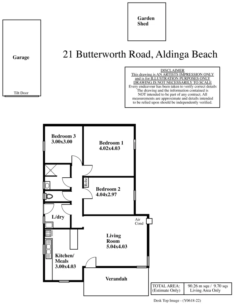 Floorplan of Homely house listing, 21 Butterworth Road, Aldinga Beach SA 5173