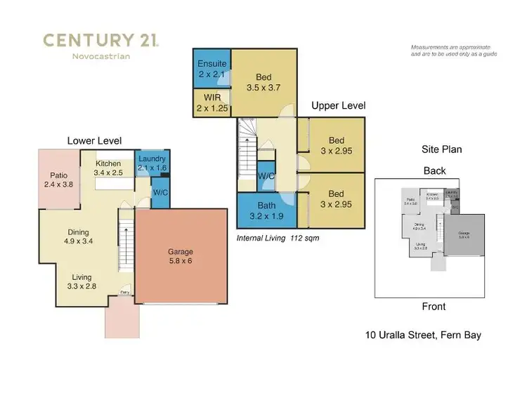 Floorplan of Homely townhouse listing, 10 Uralla Street, Fern Bay NSW 2295