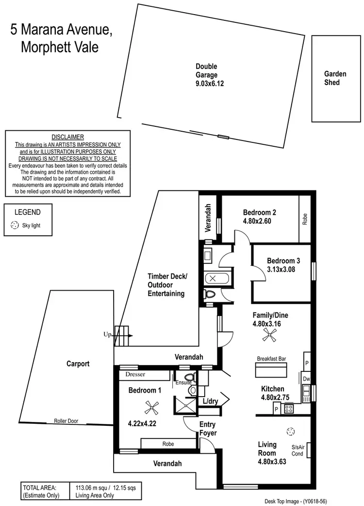Floorplan of Homely house listing, 5 Marana Avenue, Morphett Vale SA 5162