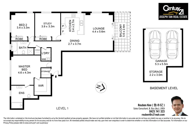 Floorplan of Homely apartment listing, 4/16 Post Office Street, Carlingford NSW 2118