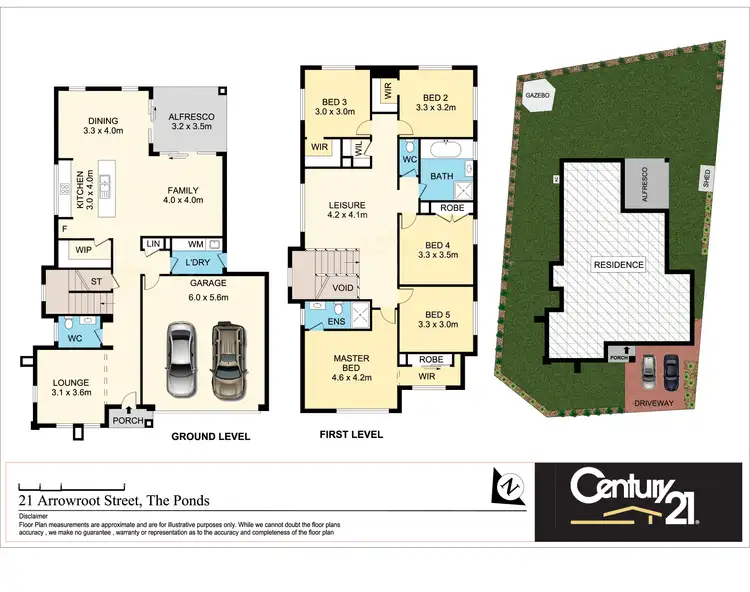 Floorplan of Homely house listing, 21 Arrowroot Street, The Ponds NSW 2769