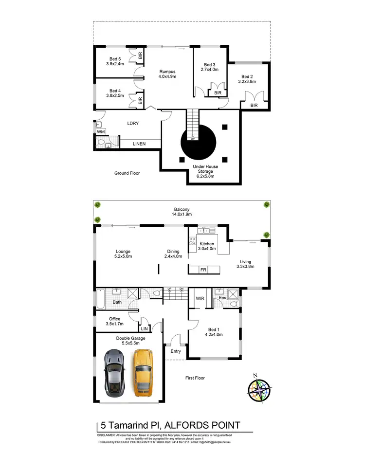 Floorplan of Homely house listing, 5 Tamarind Place, Alfords Point NSW 2234