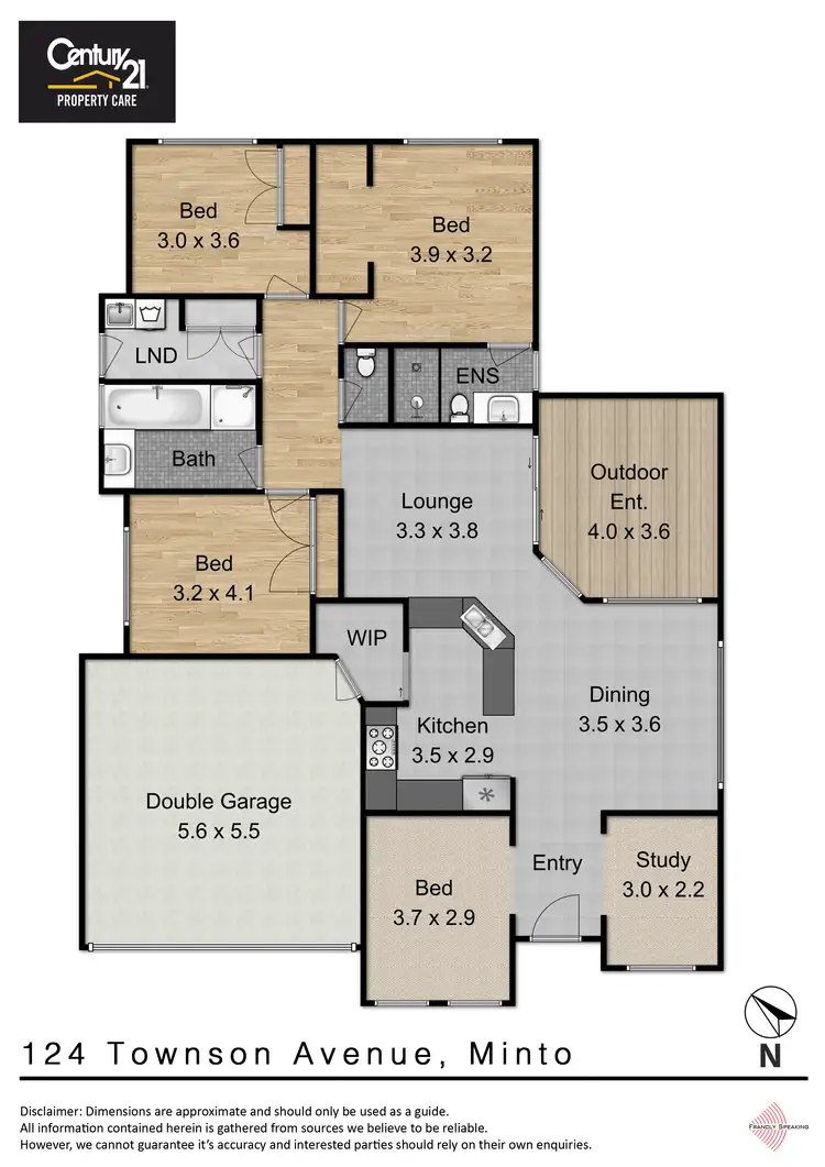 Floorplan of Homely house listing, 124 Townson Ave, Minto NSW 2566