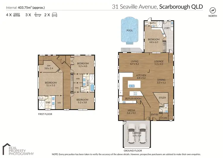 Floorplan of Homely house listing, 31 Seaville Avenue, Scarborough QLD 4020