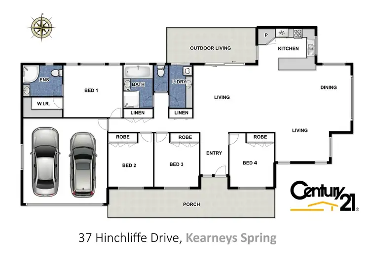 Floorplan of Homely house listing, 37 Hinchliffe Drive, Kearneys Spring QLD 4350