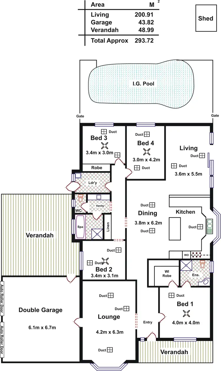 Floorplan of Homely house listing, 10 Bayvue Crescent, Ridgehaven SA 5097