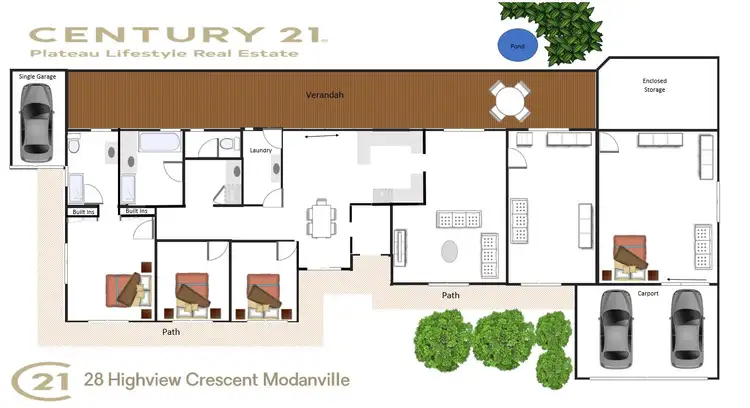 Floorplan of Homely other listing, 28 Highview Crescent, Modanville NSW 2480