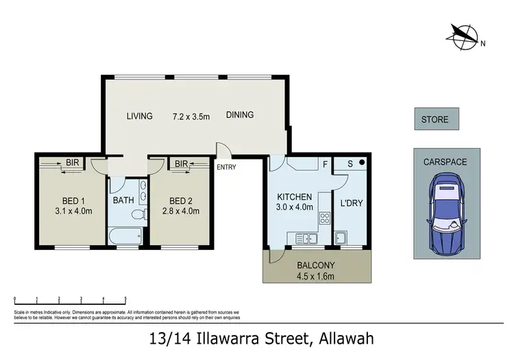 Floorplan of Homely unit listing, 13/14 Illawarra Street, Allawah NSW 2218