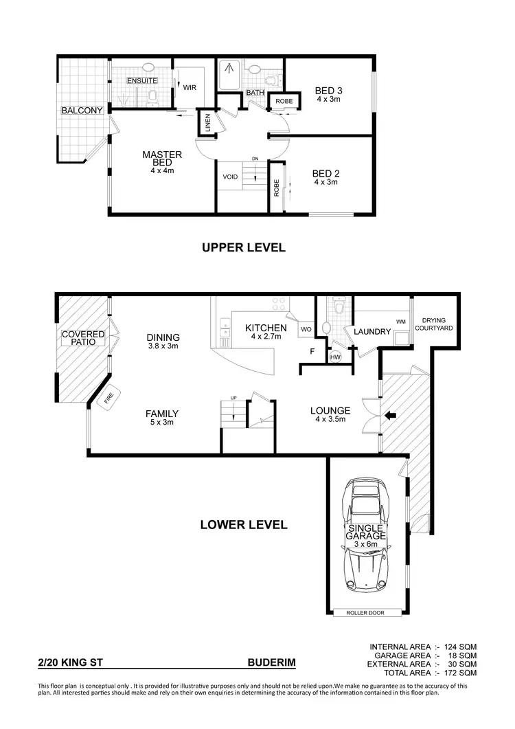 Floorplan of Homely townhouse listing, 2/20 King Street, Buderim QLD 4556