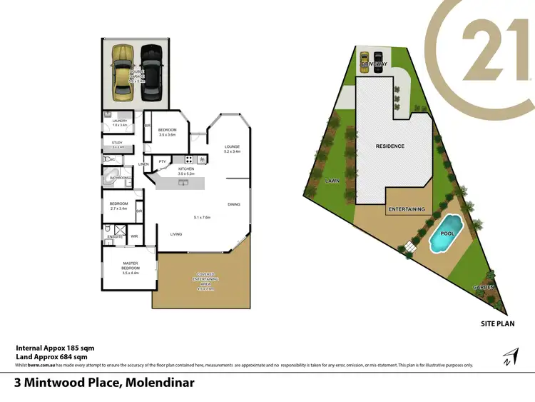 Floorplan of Homely house listing, 3 Mintwood Place, Molendinar QLD 4214