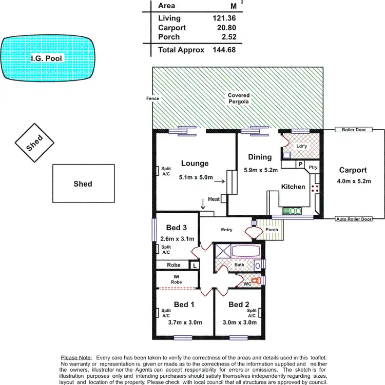 Floorplan of Homely house listing, 21 Lorikeet Avenue, Modbury Heights SA 5092