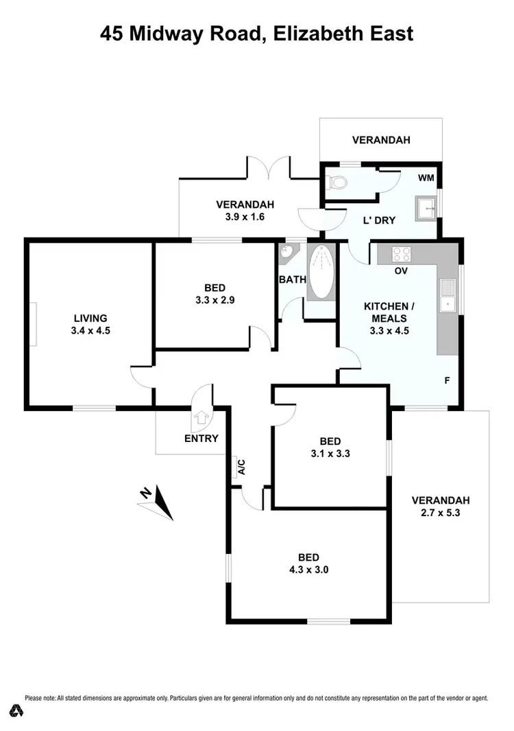 Floorplan of Homely house listing, 45 Midway Road, Elizabeth East SA 5112