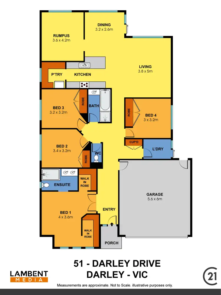 Floorplan of Homely house listing, 51 Darley Dr, Darley VIC 3340
