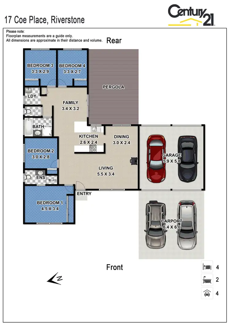 Floorplan of Homely house listing, 17 Coe Place, Riverstone NSW 2765