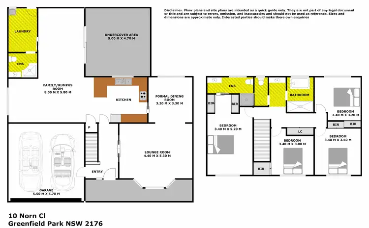 Floorplan of Homely house listing, 10 Norn Close, Greenfield Park NSW 2176