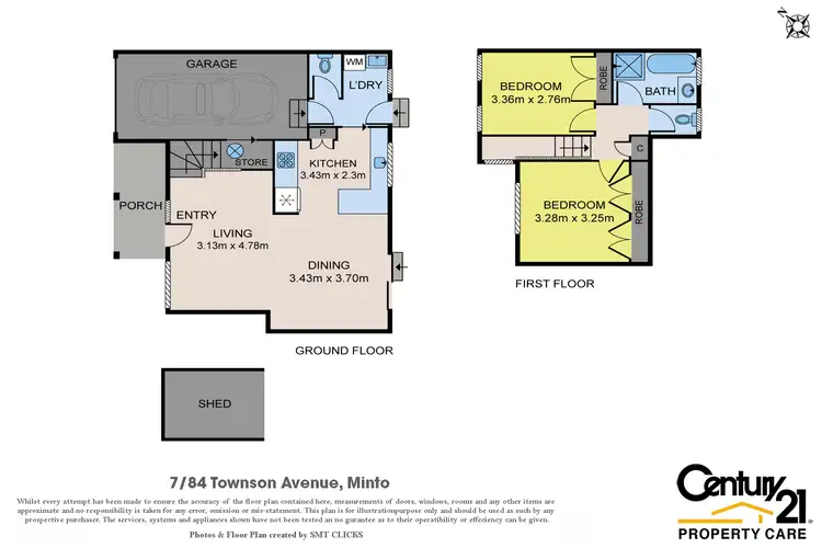 Floorplan of Homely townhouse listing, 7/84 Townson Ave, Minto NSW 2566