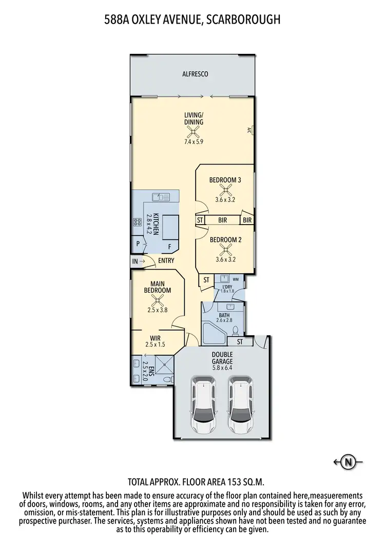 Floorplan of Homely house listing, 588a Oxley Ave, Scarborough QLD 4020