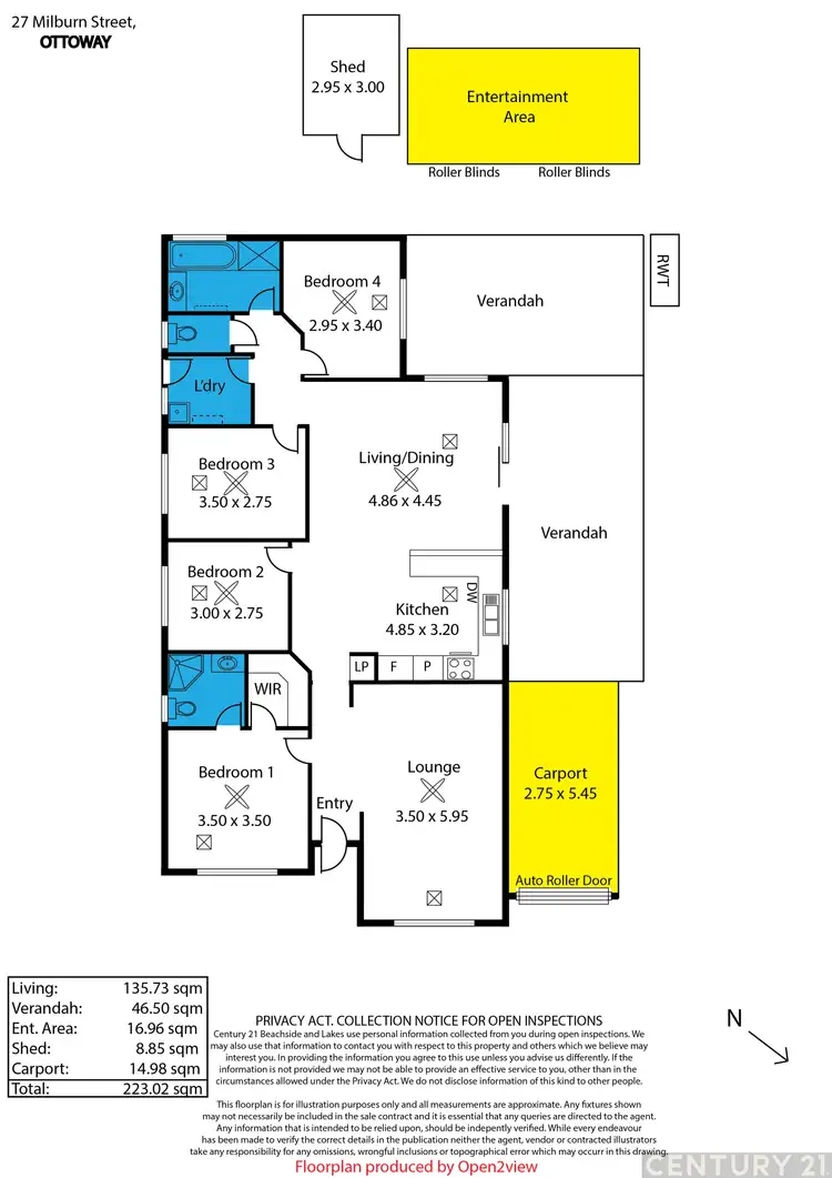 Floorplan of Homely house listing, 27 Milburn Street, Ottoway SA 5013