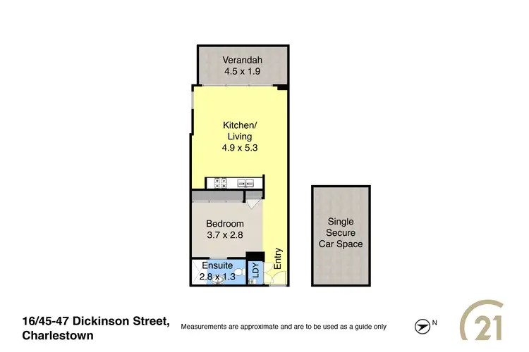 Floorplan of Homely apartment listing, 16/45-47 Dickinson Street, Charlestown NSW 2290