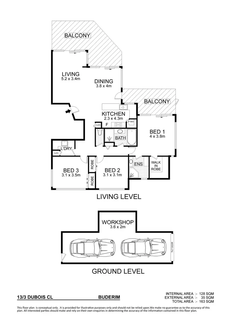 Floorplan of Homely unit listing, 13/3 Dubois Close, Buderim QLD 4556