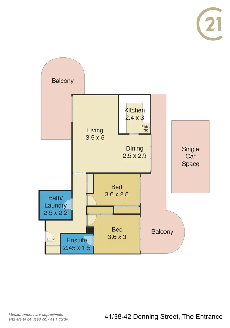 Floorplan of Homely apartment listing, 41/38-44 Dening Street, The Entrance NSW 2261