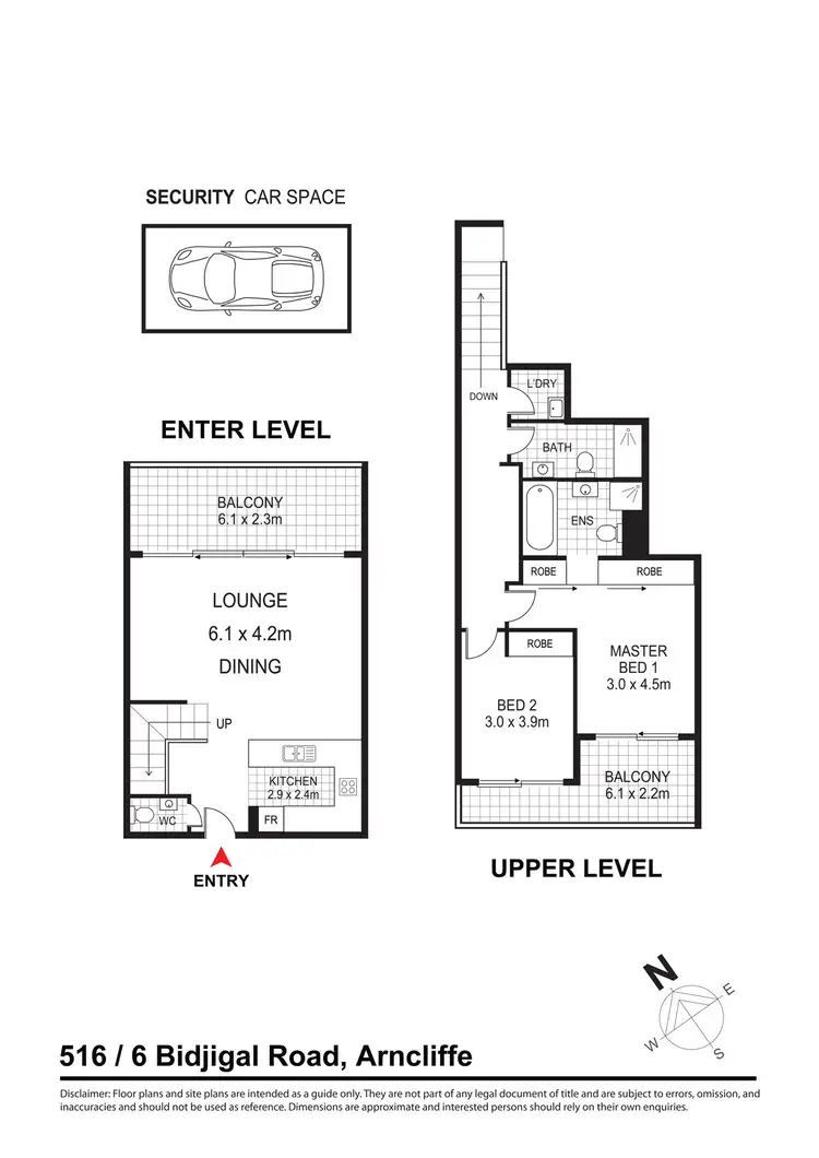 Floorplan of Homely apartment listing, 516/6 Bidjigal Rd, Arncliffe NSW 2205