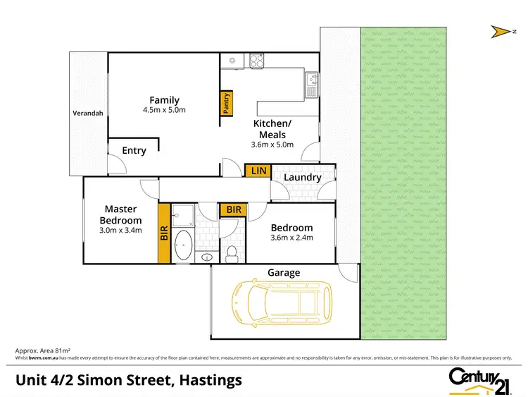 Floorplan of Homely unit listing, 4/2 Simon Street, Hastings VIC 3915