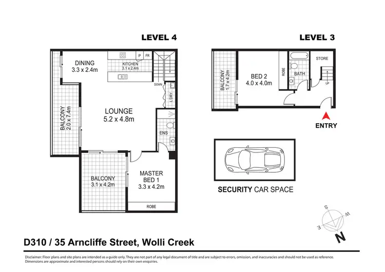 Floorplan of Homely apartment listing, 310D/35 Arncliffe St, Wolli Creek NSW 2205