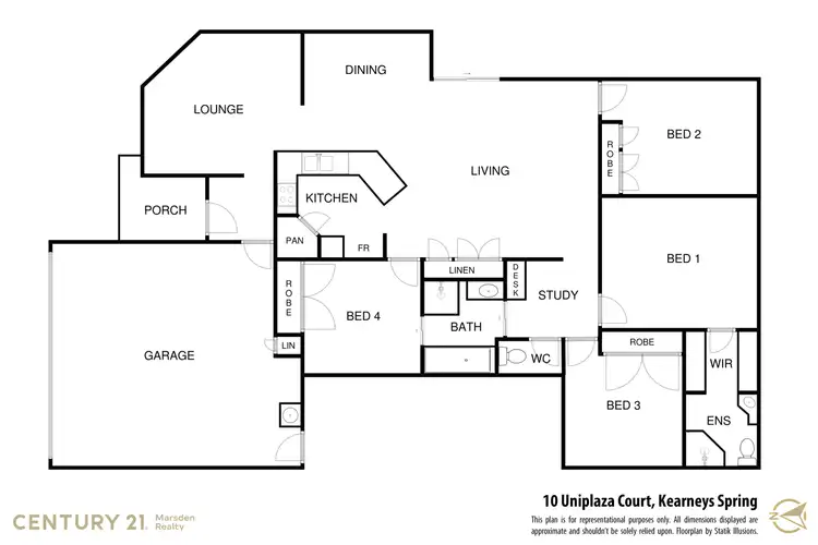 Floorplan of Homely house listing, 10 Uniplaza Court, Kearneys Spring QLD 4350