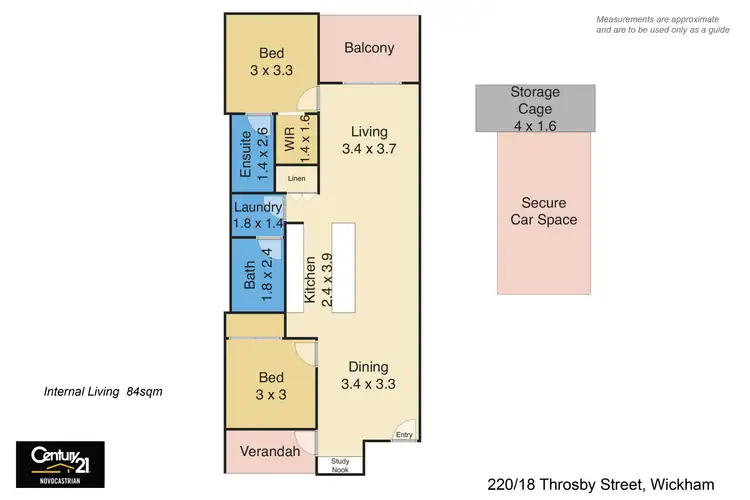 Floorplan of Homely apartment listing, 220/18 Throsby Street, Wickham NSW 2293