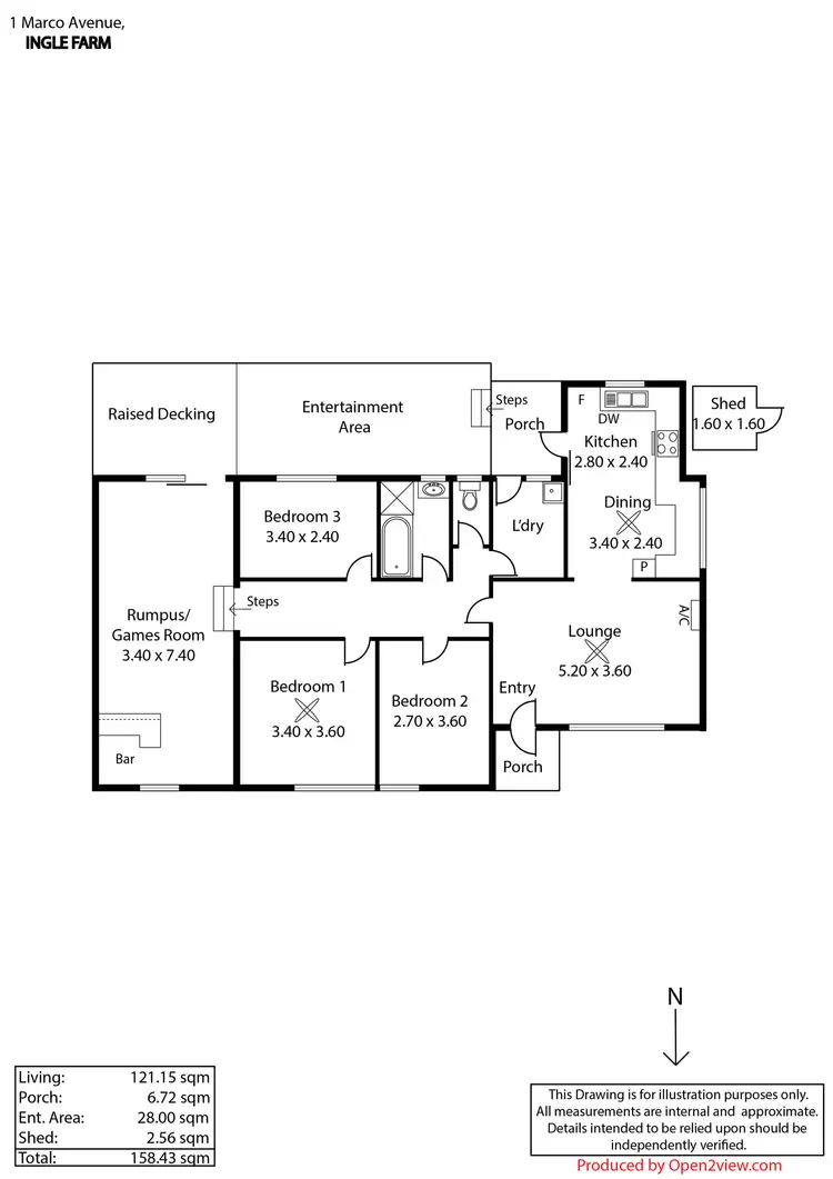 Floorplan of Homely house listing, 1 Marco Avenue, Ingle Farm SA 5098