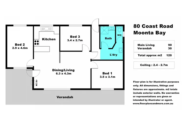 Floorplan of Homely house listing, 80 Coast Road, Moonta Bay SA 5558