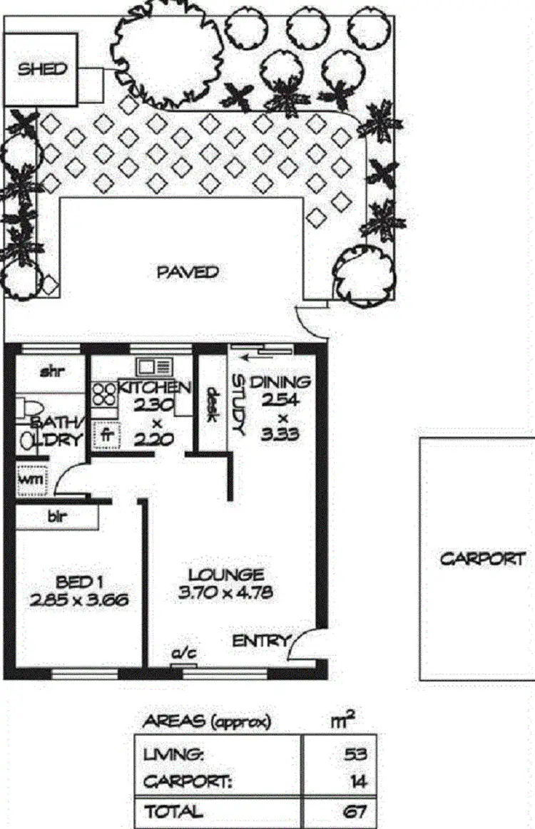 Floorplan of Homely unit listing, 2/75 Ashbrook Avenue, Payneham South SA 5070