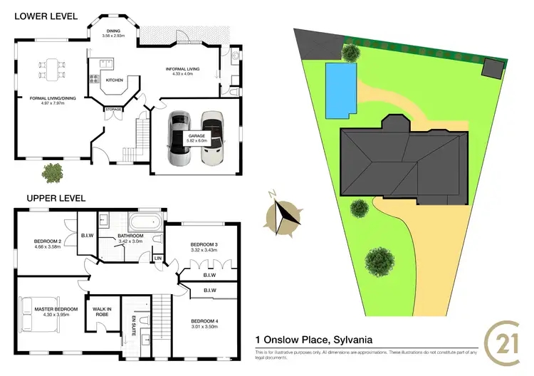 Floorplan of Homely house listing, 1 Onslow Place, Sylvania NSW 2224