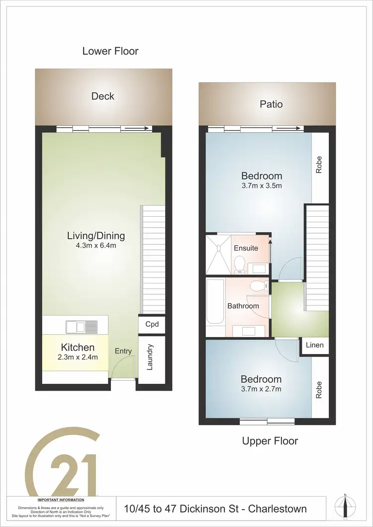 Floorplan of Homely apartment listing, 10/45-47 Dickinson Street, Charlestown NSW 2290