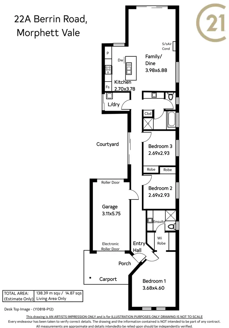 Floorplan of Homely house listing, 22a Berrin Road, Morphett Vale SA 5162