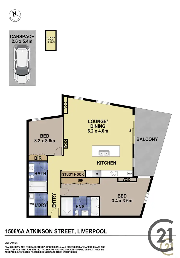 Floorplan of Homely unit listing, 1506/6A Atkinson Street, Liverpool NSW 2170