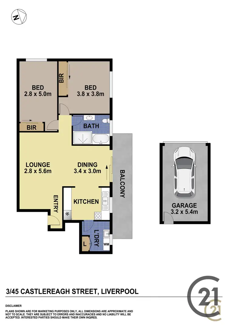 Floorplan of Homely unit listing, 3/45 Castlereagh street, Liverpool NSW 2170