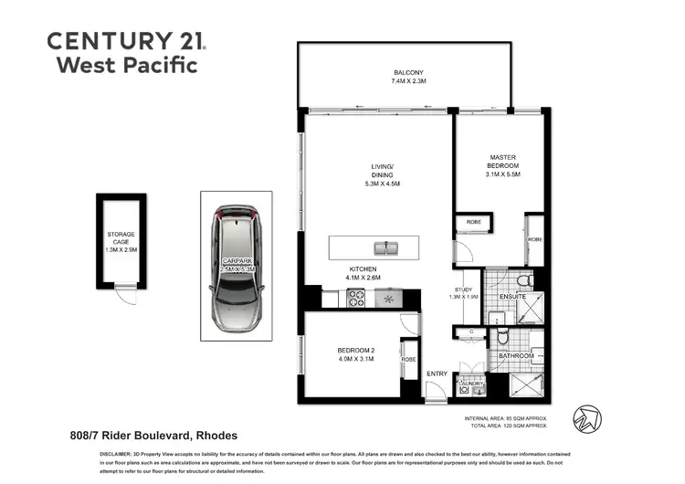 Floorplan of Homely apartment listing, 808/7 Rider Boulevard, Rhodes NSW 2138