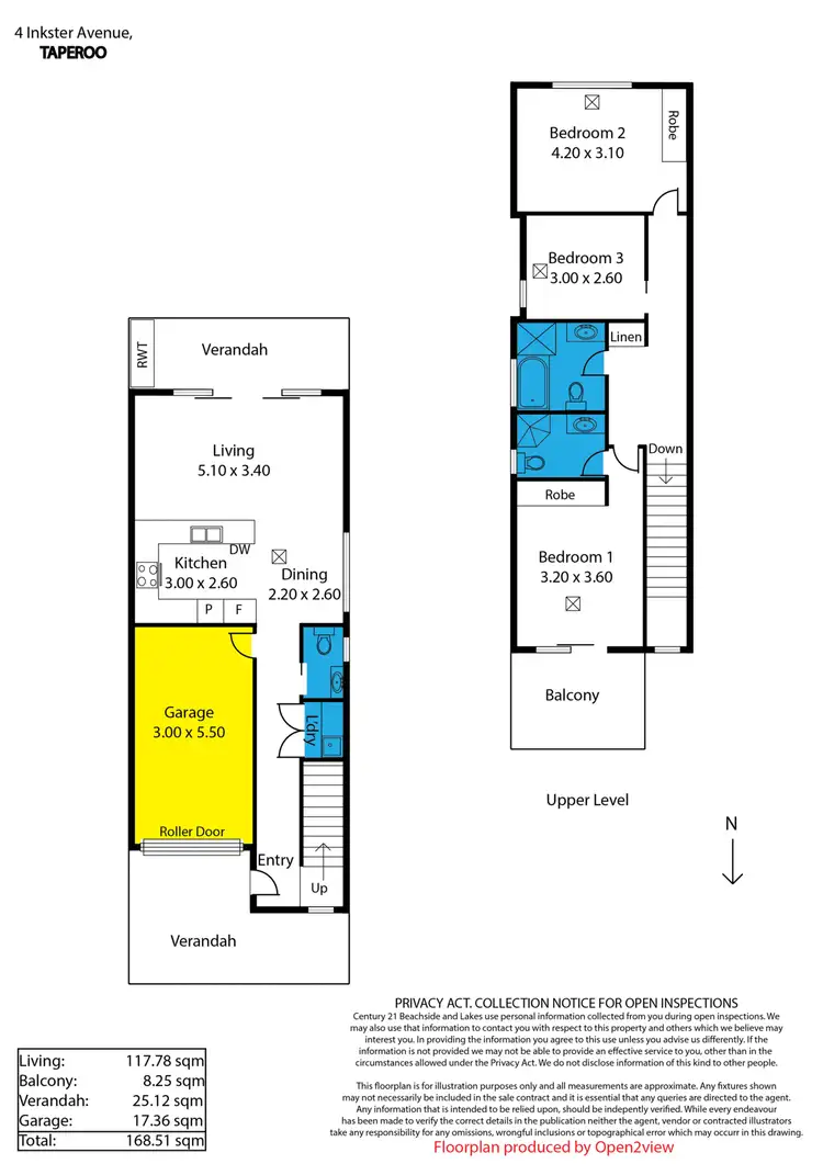 Floorplan of Homely townhouse listing, 4 Inkster Street, Taperoo SA 5017