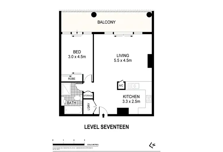 Floorplan of Homely apartment listing, 278/569 George Street, Sydney NSW 2000
