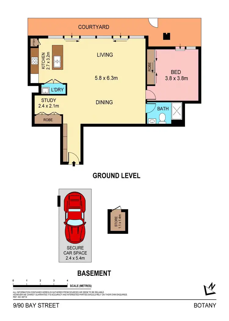 Floorplan of Homely apartment listing, 9/90-92 Bay Street, Botany NSW 2019