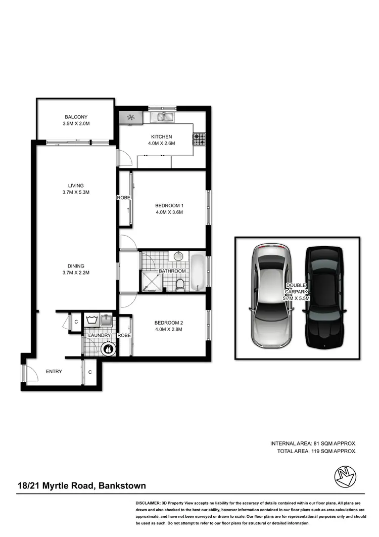 Floorplan of Homely apartment listing, 18/21 Myrtle Road, Bankstown NSW 2200