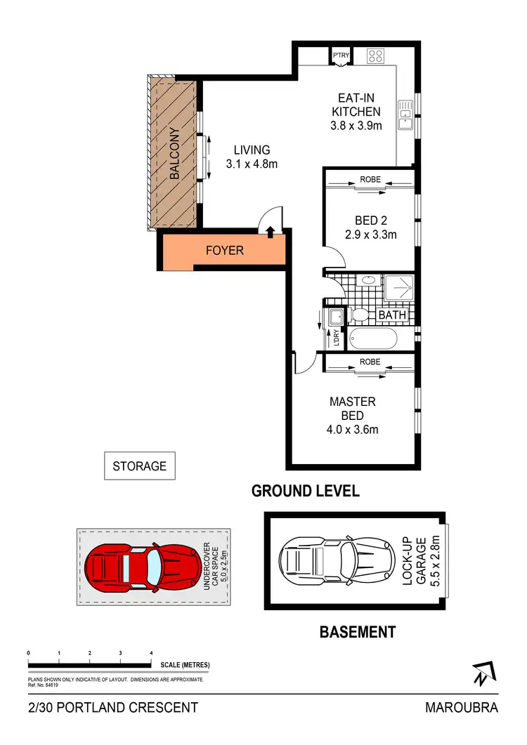 Floorplan of Homely apartment listing, 2/30 Portland Crescent, Maroubra NSW 2035
