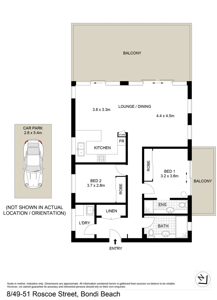Floorplan of Homely apartment listing, 8/49-51 Roscoe Street, Bondi Beach NSW 2026