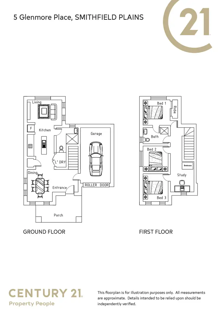 Floorplan of Homely house listing, 5 Glenmore Place, Smithfield Plains SA 5114