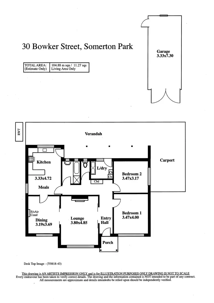 Floorplan of Homely house listing, 30 Bowker Street, Somerton Park SA 5044