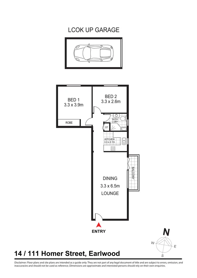 Floorplan of Homely apartment listing, 14/111 Homer Street, Earlwood NSW 2206